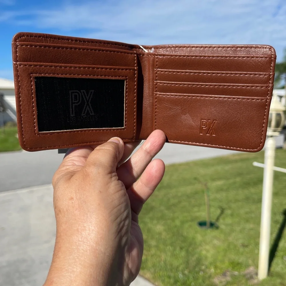 PX Los Angeles Men’s Evan Bi-Fold Wallet in Brown